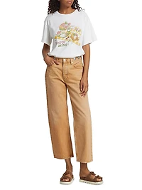 High-Rise Loose Crop Jeans