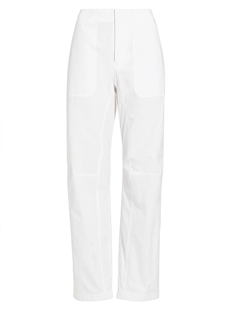 Leyton Cotton Straight-Leg Pants