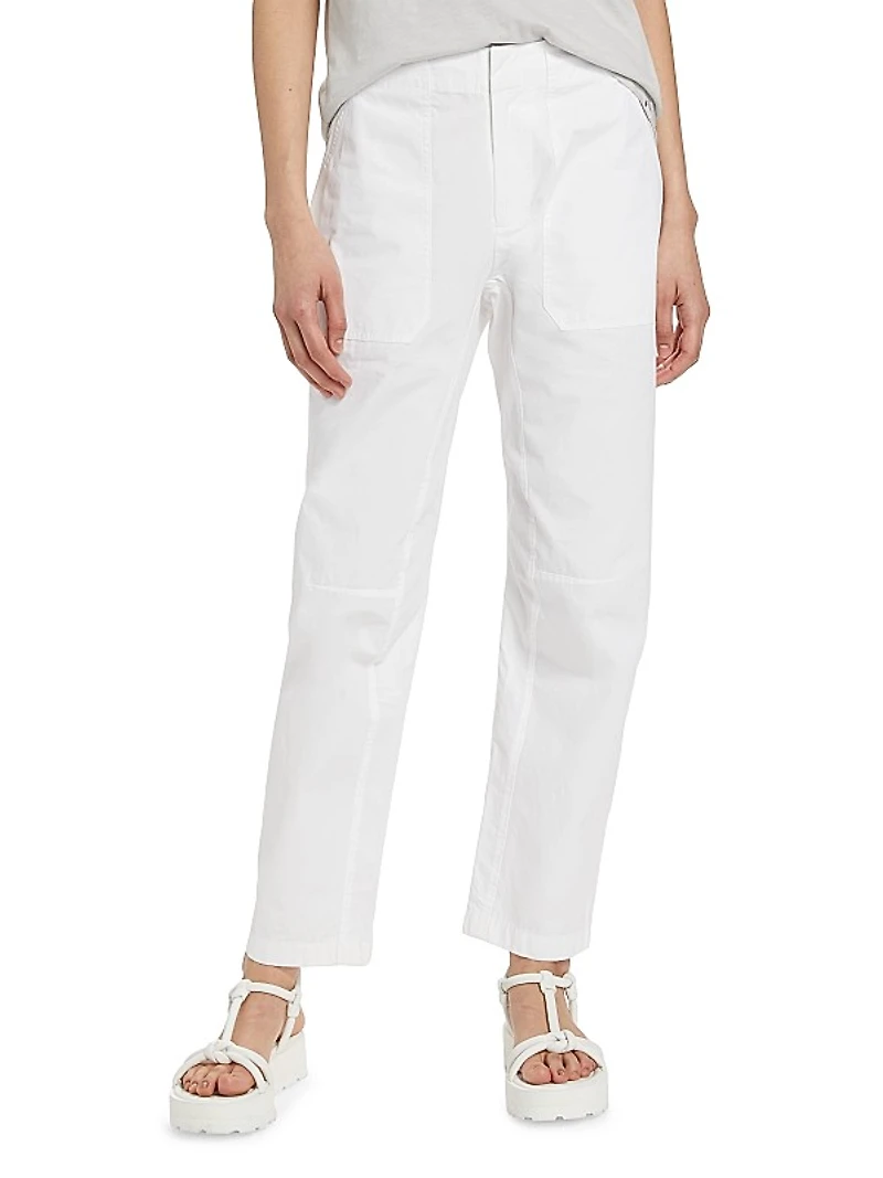 Leyton Cotton Straight-Leg Pants