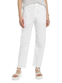 Leyton Cotton Straight-Leg Pants