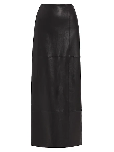 Ilana Leather Maxi Skirt
