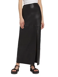 Ilana Leather Maxi Skirt