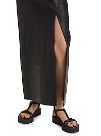 Ilana Leather Maxi Skirt