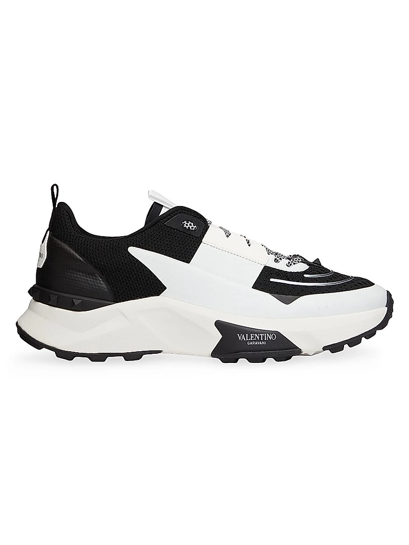 True Act Low Top Sneakers Mesh and Rubberized Fabric