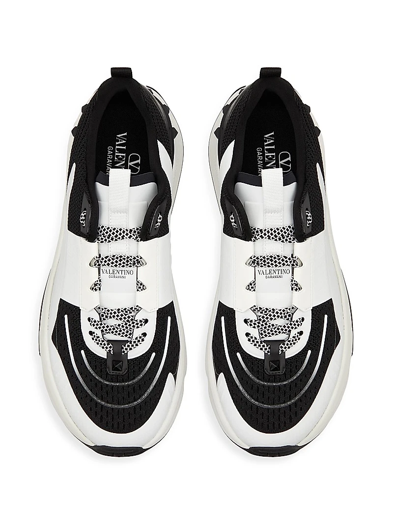 True Act Low Top Sneakers Mesh and Rubberized Fabric