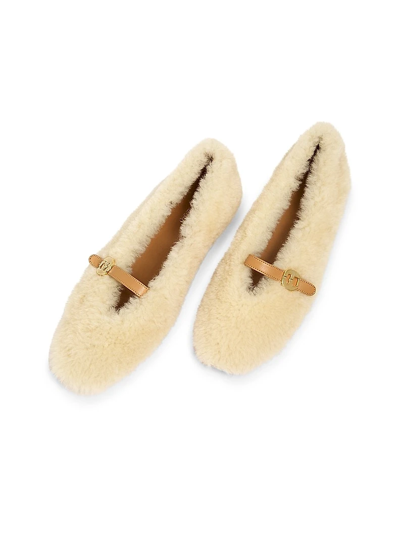 Noella Shearling & Leather Flats