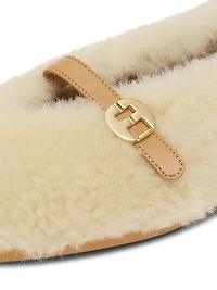Noella Shearling & Leather Flats