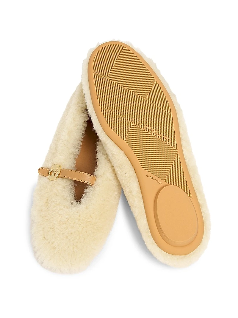 Noella Shearling & Leather Flats
