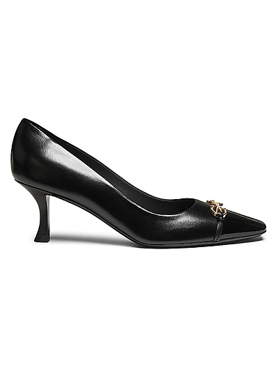 Bria 60MM Patent Leather Cap-Toe Pumps