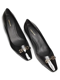 Bria 60MM Patent Leather Cap-Toe Pumps