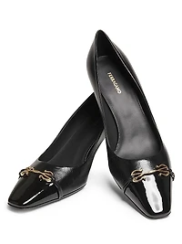 Bria 60MM Patent Leather Cap-Toe Pumps