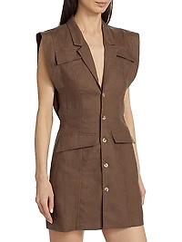 Becca Sleeveless Linen Minidress