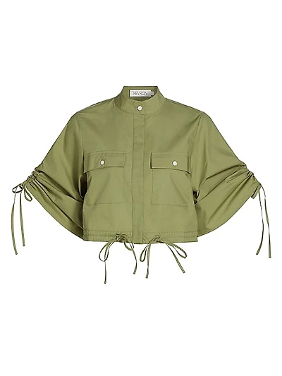 Eva Cotton Drawstring Crop Top