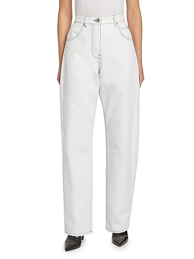 Compact Cotton Tapered Pants