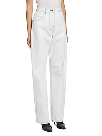 Compact Cotton Tapered Pants