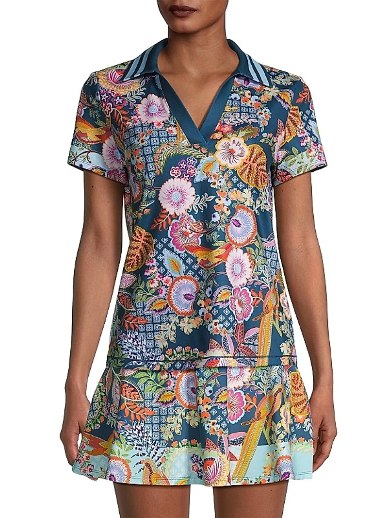 Wild Bird Floral Polo Shirt