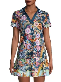 Wild Bird Floral Polo Shirt