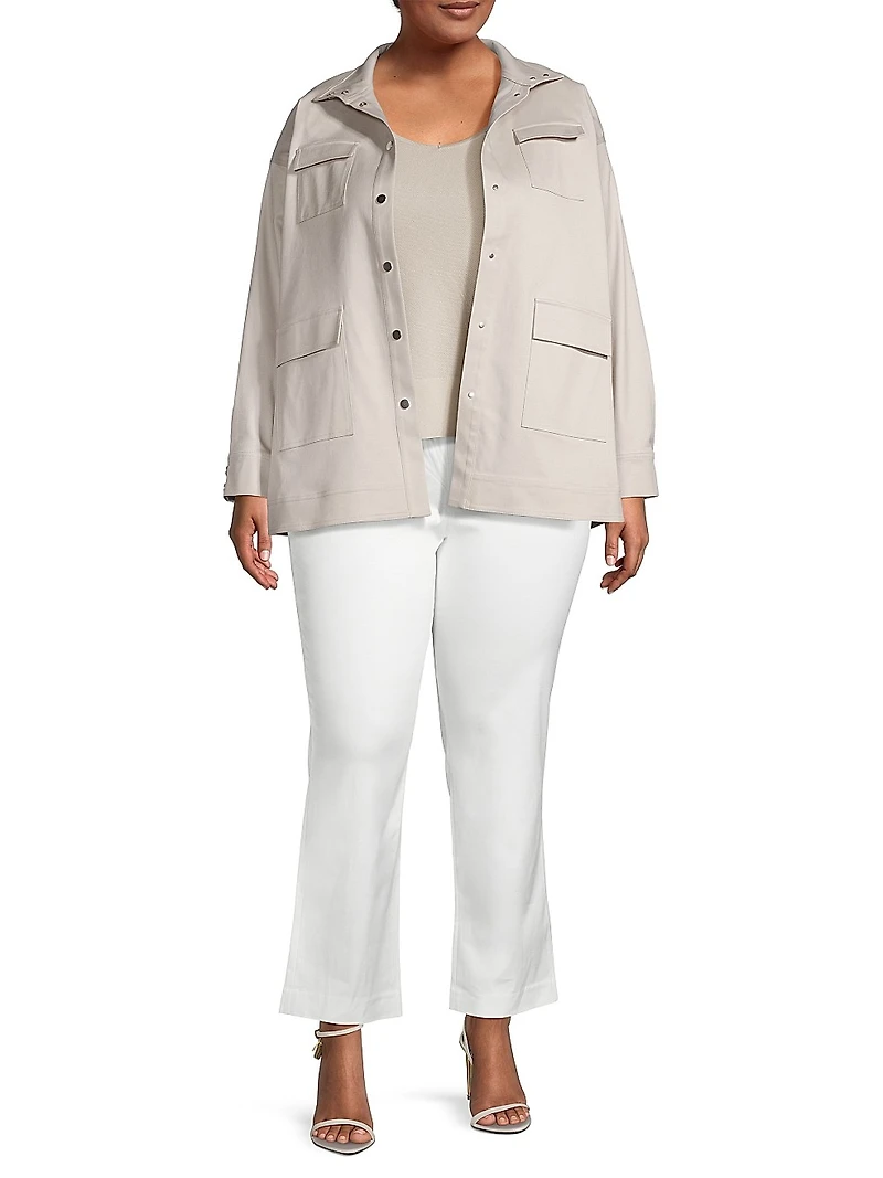 Plus Belted Safari Jacket