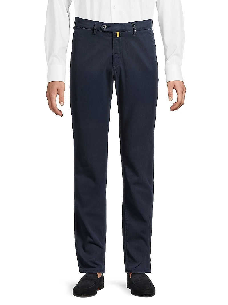 Flat-Front Chino Pants