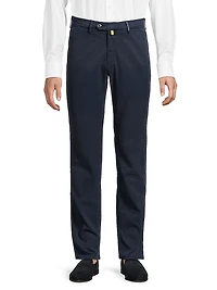 Flat-Front Chino Pants