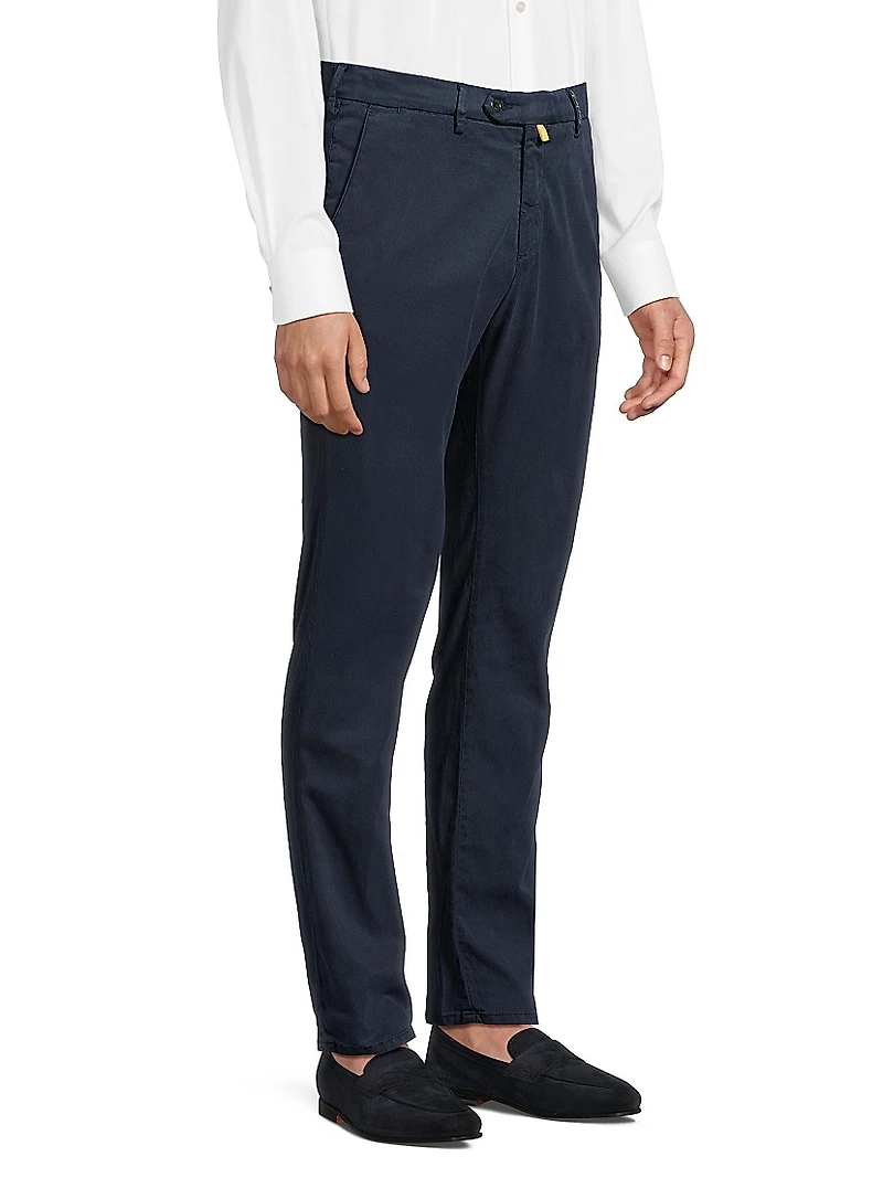 Flat-Front Chino Pants