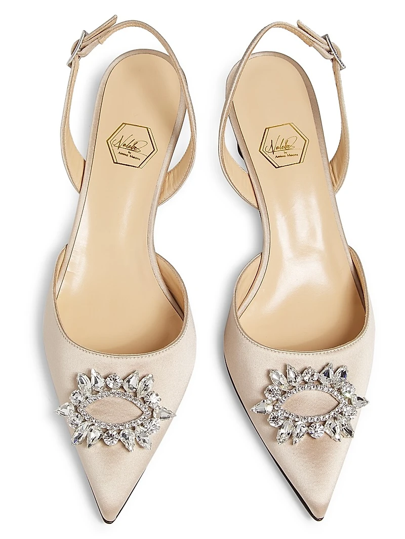 Aurum 50MM Satin Slingback Pumps
