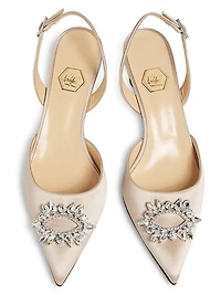 Aurum 50MM Satin Slingback Pumps