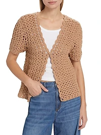 Penny Short-Sleeve Knit Cardigan