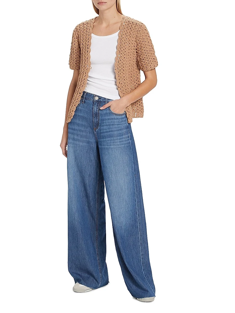 Penny Short-Sleeve Knit Cardigan