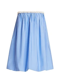 Pearl-Embellished Bubble Minidress