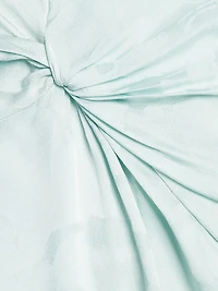 Jacquard Twist Waist Cocktail Dress