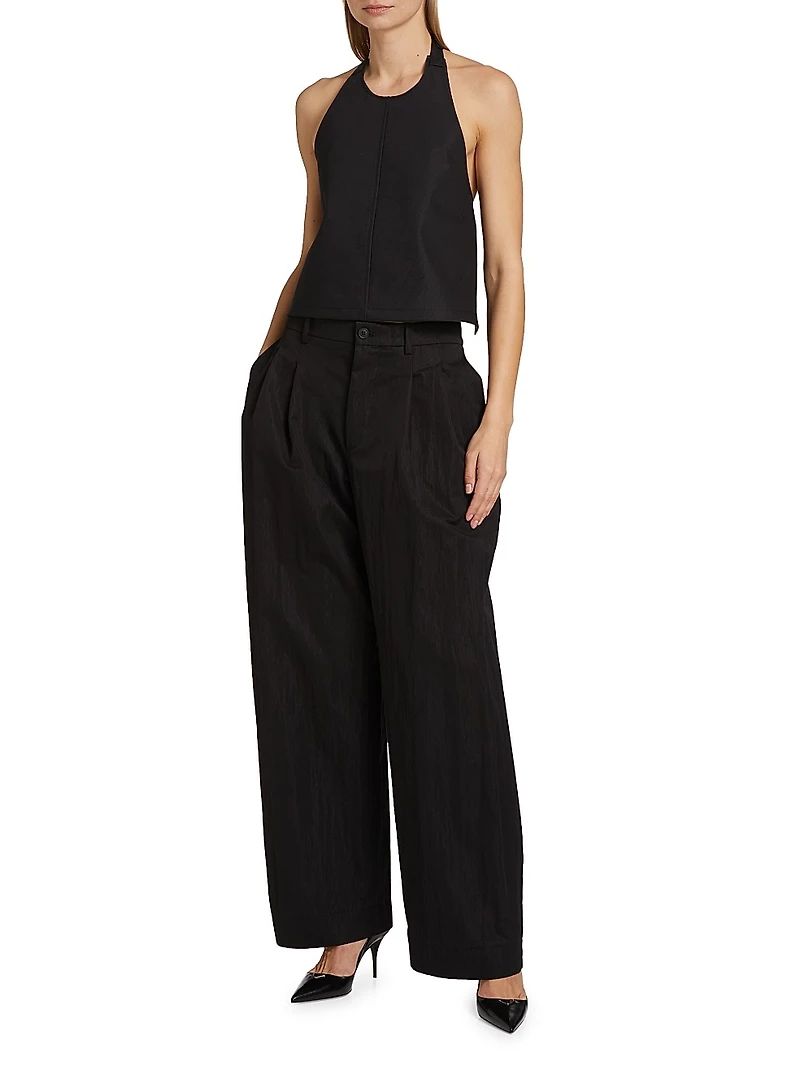 Drill Wide-Leg Chino Pants