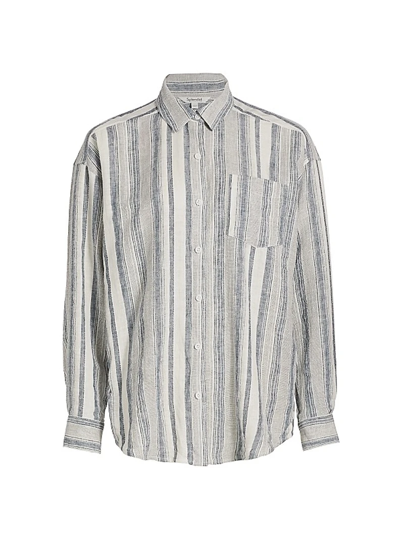 Bowen Striped Linen-Blend Shirt