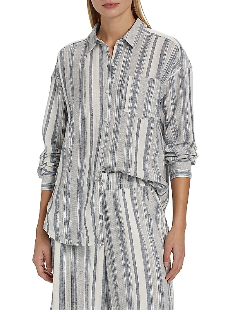 Bowen Striped Linen-Blend Shirt