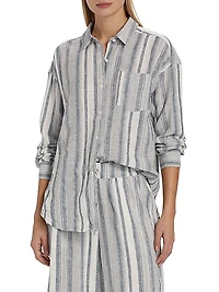 Bowen Striped Linen-Blend Shirt