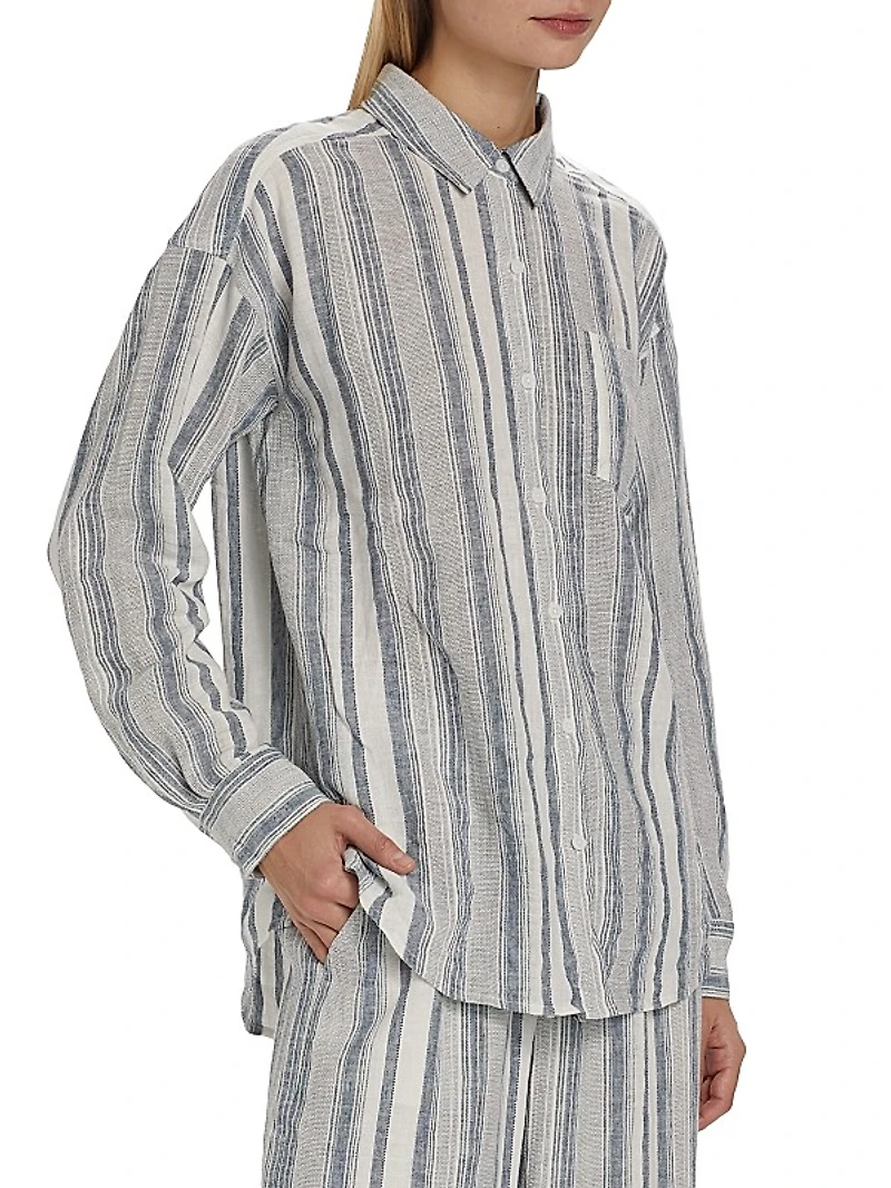 Bowen Striped Linen-Blend Shirt