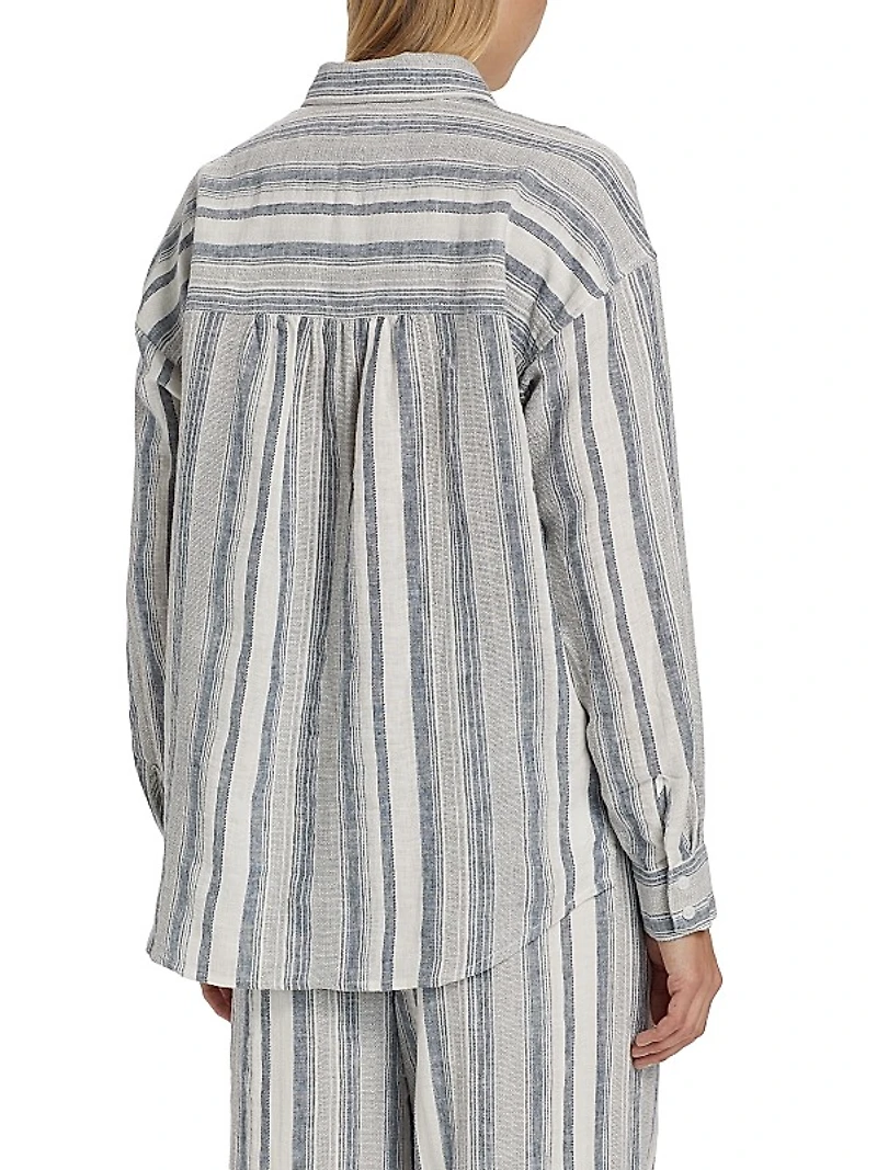 Bowen Striped Linen-Blend Shirt