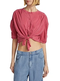 Fiorella Button-Front Blouse