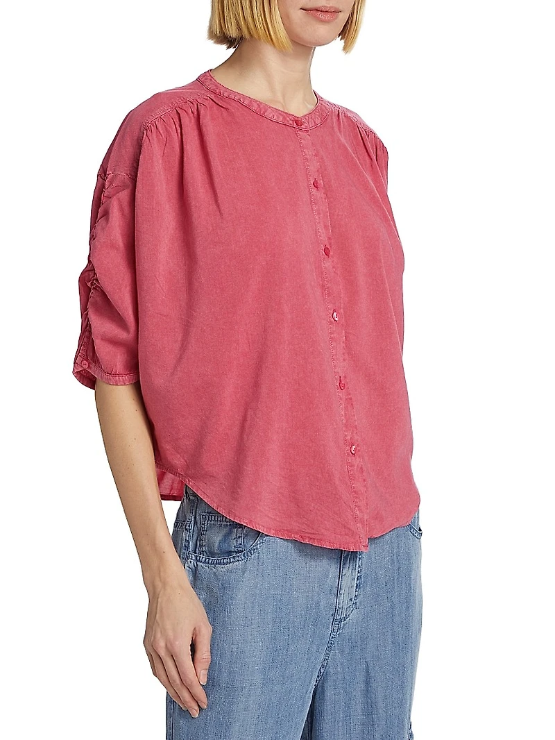Fiorella Button-Front Blouse