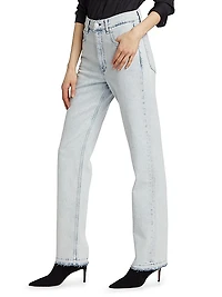 Harlow Mid-Rise Straight-Leg Jeans