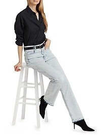 Harlow Mid-Rise Straight-Leg Jeans