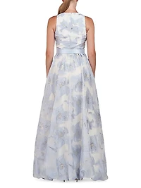 Vivian Floral Organza Jacquard Gown