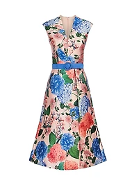 Rosemund Floral Mikado Midi-Dress