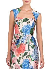 Henrietta Floral Mikado Midi-Dress