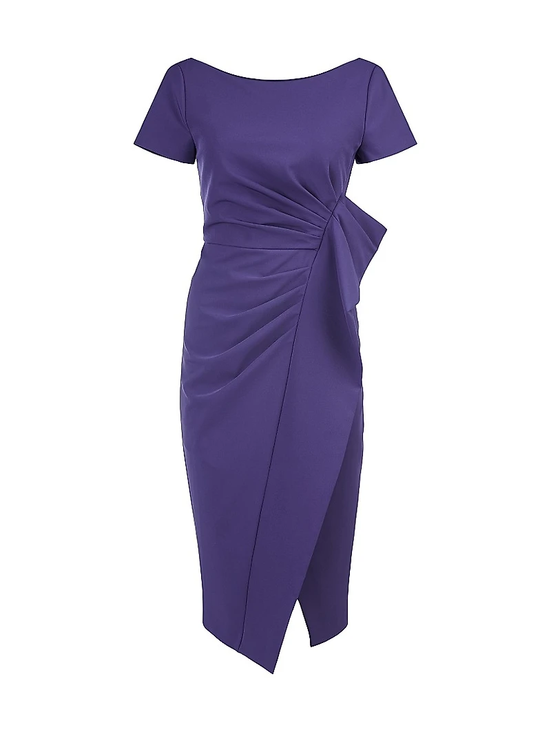 Farah Crepe Sheath Midi-Dress
