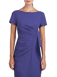 Farah Crepe Sheath Midi-Dress