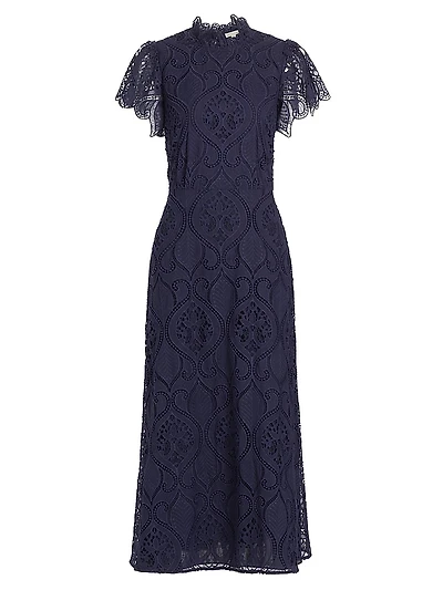 Norma Eyelet Midi-Dress