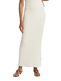 Bouclé Knit Maxi Skirt