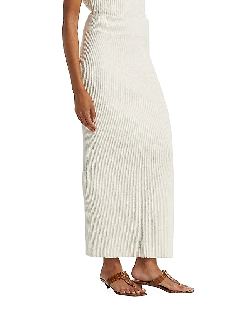 Bouclé Knit Maxi Skirt
