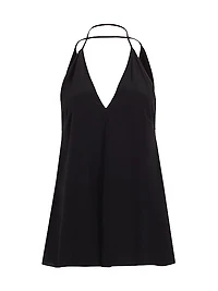 Double-Halter Silk Tank